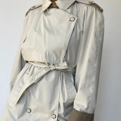 Beige Long Trench Coat