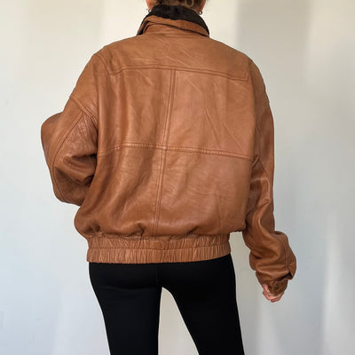 Aviator brown Bomber jacket