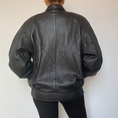 Bomber leather jacket