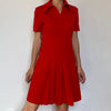 Red Pleated Dress