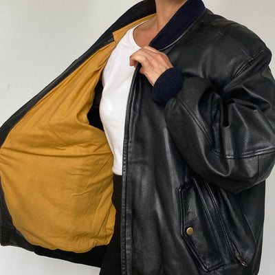 Aviator Bomber leather jacket