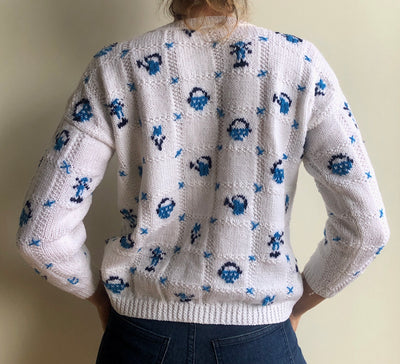 White&Blue knitted Pullover