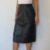 Black leather skirt