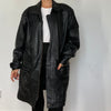 Parka leather jacket