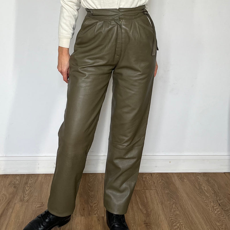 Green Leather trousers