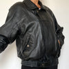 Black Bomber leather jacket