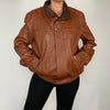 Brown Bomber leather jacket