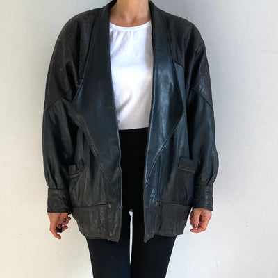 Bomber leather jacket