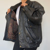 Bomber leather jacket