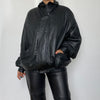 Black Bomber leather jacket