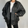 Bomber leather jacket