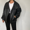 Black Bomber leather jacket