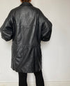 Parka leather jacket