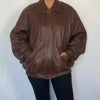 Brown Bomber leather jacket