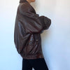 Dark brown Bomber leather jacket