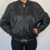 Black Bomber leather jacket