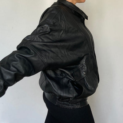 Bomber leather jacket