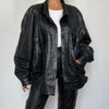 Black Bomber leather jacket