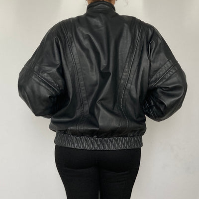 Bomber leather jacket