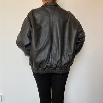 Bomber leather jacket