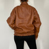 Brown Bomber leather jacket