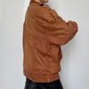 Brown Bomber leather jacket