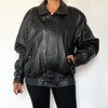 Black Bomber leather jacket