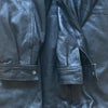 Parka leather jacket