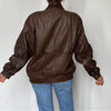 Vintage leather Bomber jacket