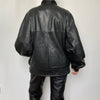 Black Bomber leather jacket