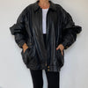 Black Bomber leather jacket